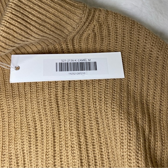 NWT JONATHAN SIMKHAI Amaris Wrap Sweater in Camel - Size Small - Picture 8 of 13